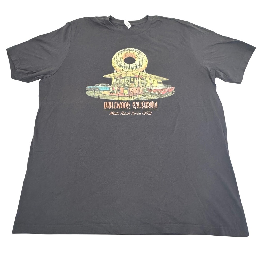 Randy's Donuts Los Angeles T-Shirt 3XL Inglewood CA Retro Culture Graphic‎ Grey